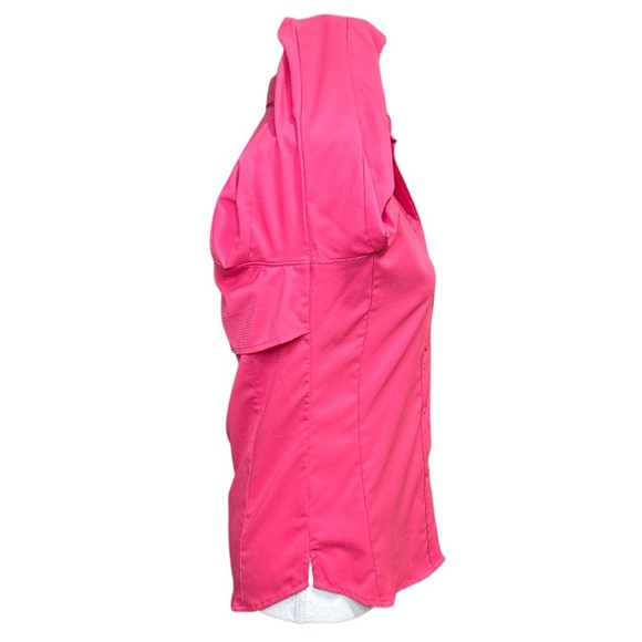 Columbia Woman’s Pink Button Down Long Sleeve Collared Shirt - Picture 5 of 10